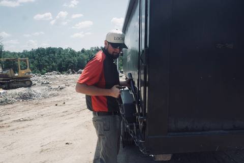 Securing chains before the haul