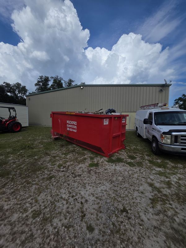 20-yard Muckpro dumpster at Orchard Community Church in Live Oak FL