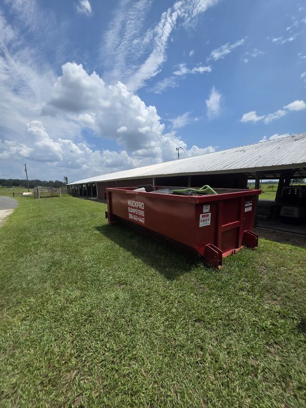 15-yard dumpster pickup at a Lake City FL ranch